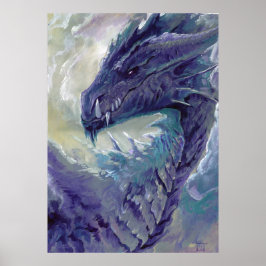 Dragon Porträtt: Lila Poster