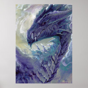 Dragon Porträtt: Lila Poster