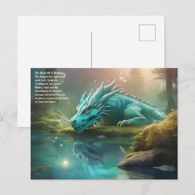 Dragon Postcard Helg Vykort (Fram/baksida)