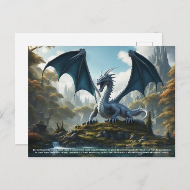 Dragon Postcard Helg Vykort (Fram/baksida)