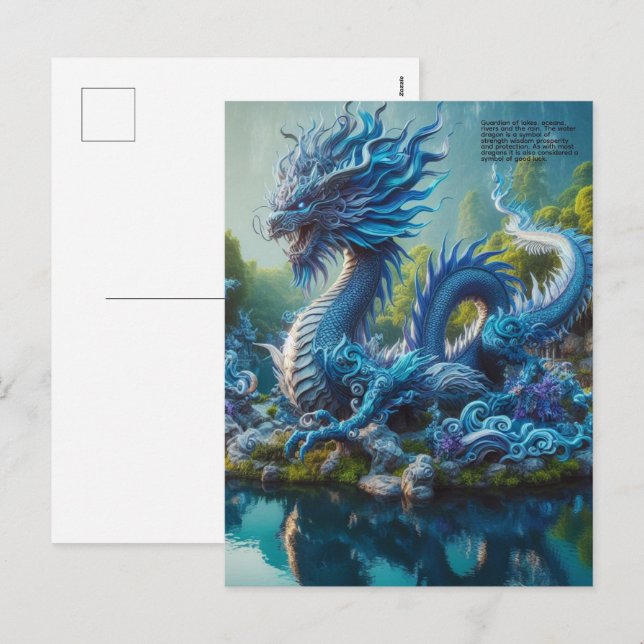 Dragon Postcard Helg Vykort (Fram/baksida)