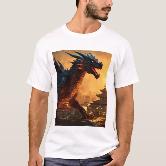 Dragon Prated Tshirt T Shirt (Framsida)