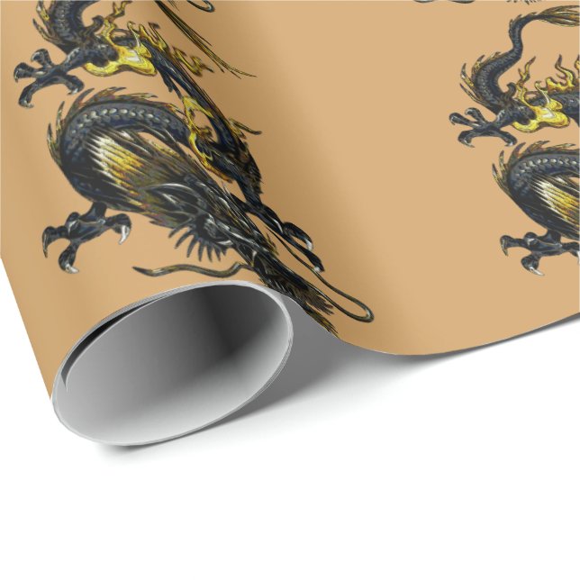 Dragon Presentpapper (Rullad Hörn)