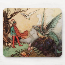 Dragon Prince Fantasy Art Mouse Pad, Magic