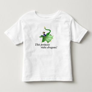 Dragon Princess Småbarn Shirt, med ord, 2T-4T Tee Shirt