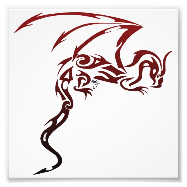 Dragon Print Fototryck (Framsidan)