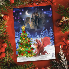 Dragon Pulling på Julgran Helgkort