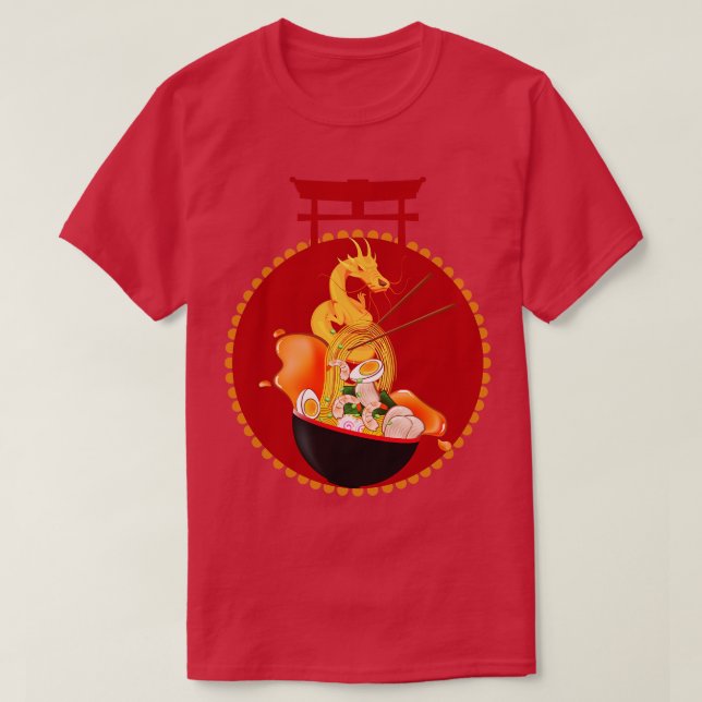 Dragon Ramen Bowl T Shirt (Design framsida)