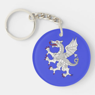 Dragon Rampant Argent