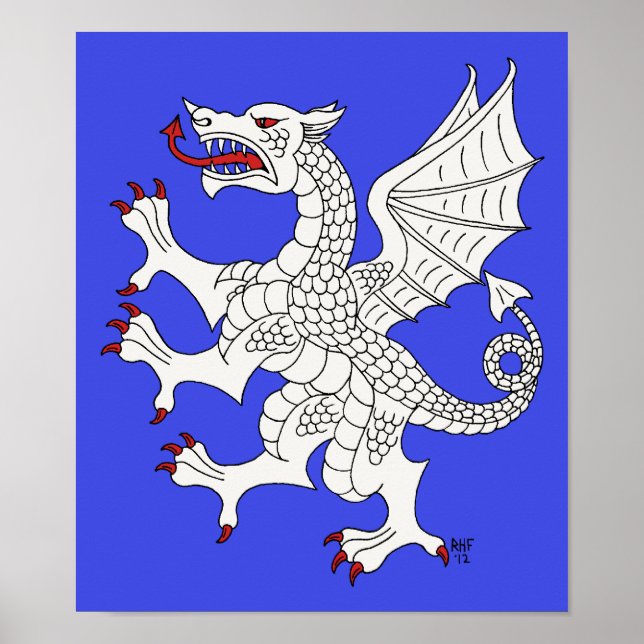 Dragon Rampant Argent Poster (Framsidan)