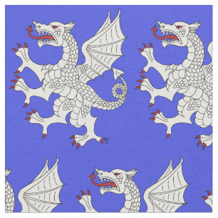 Dragon Rampant Argent Tyg