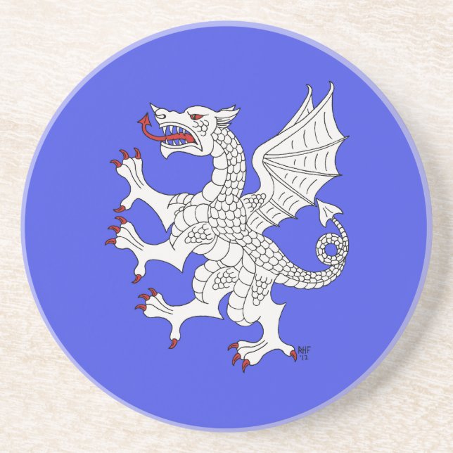 Dragon Rampant Argent Underlägg Sandsten (Framsidan)