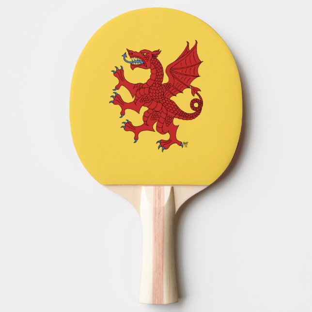 Dragon Rampant Gules Pingisracket (Framsidan)