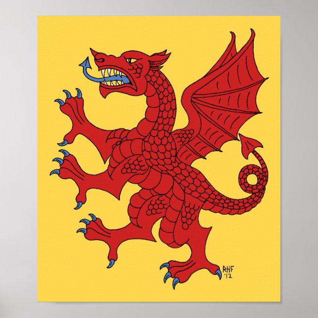 Dragon Rampant Gules Poster (Framsidan)