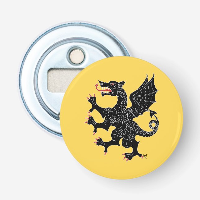 Dragon Rampant Sable Flasköppnare (Framsidan)