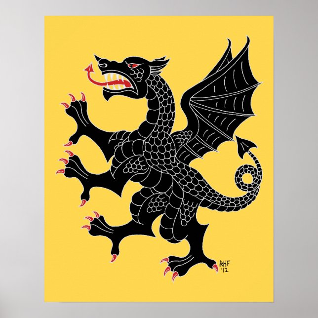 Dragon Rampant Sable Poster (Framsidan)