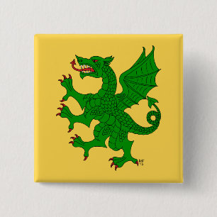 Dragon Rampant Vert Knapp