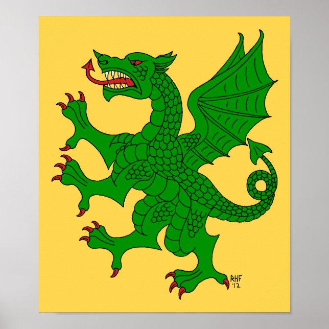 Dragon Rampant Vert Poster (Framsidan)