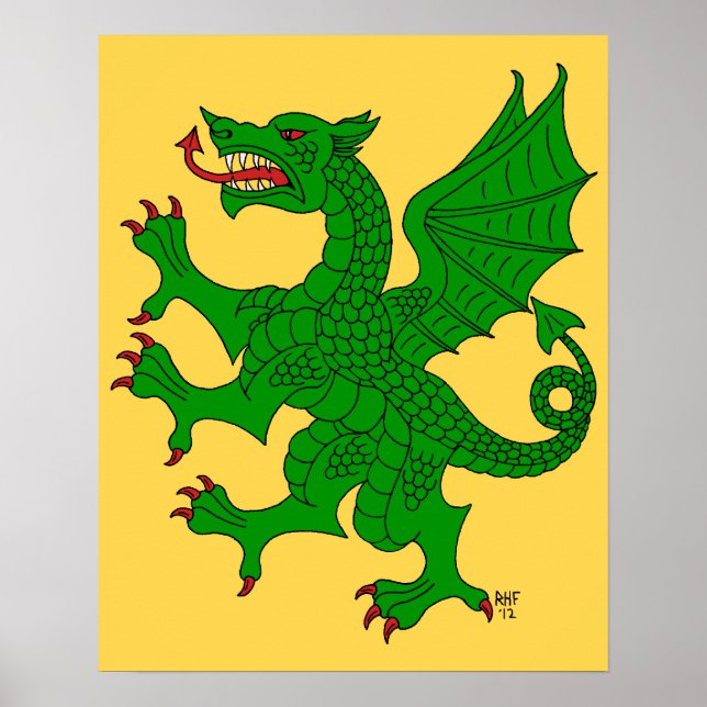 Dragon Rampant Vert Poster (Framsidan)