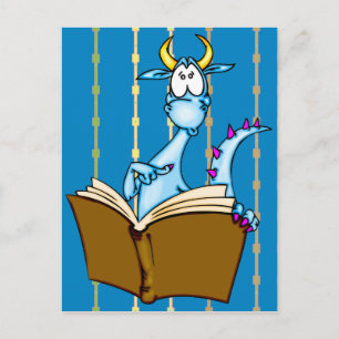 Dragon Reading Bok Vykort