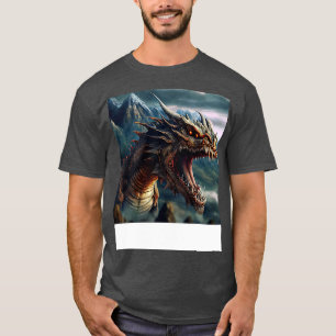 Dragon Red Ögon Vass Teeth T Shirt