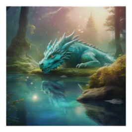 Dragon Reflection Perfect Poster