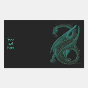 Dragon Rektangulärt Klistermärke