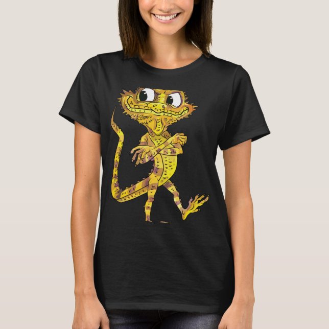Dragon Reptile Merlin Dragon med böjd dragvagn T Shirt (Framsida)
