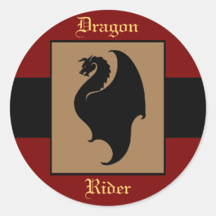 Dragon Rider Birthday Stickers Runt Klistermärke