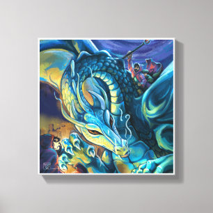 Dragon Rider Fantasy Art Canvastryck