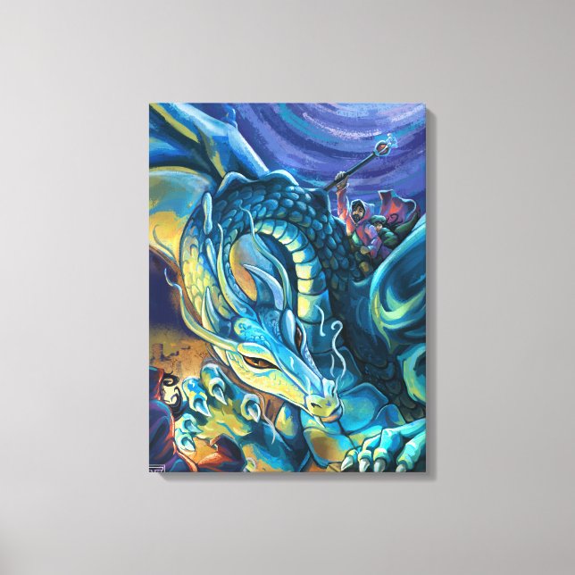 Dragon Rider Poster Canvastryck (Framsida)