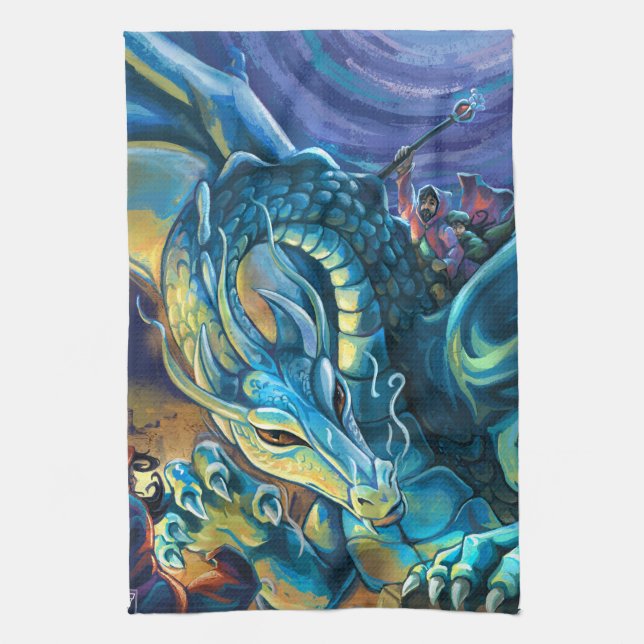 Dragon Rider Poster Kökshandduk (Vertikal)