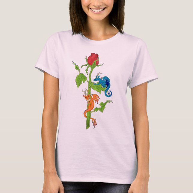 Dragon Ro dam-bandskjorta T-shirt (Framsida)