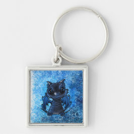 Dragon Rund Silverfärgad Nyckelring