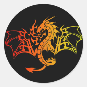 Dragon Runt Klistermärke