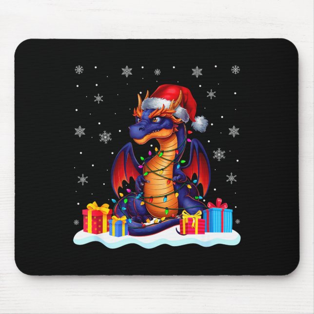 Dragon Santa Hat Christmas Tree Light Xmas Pajama  Musmatta (Framsidan)