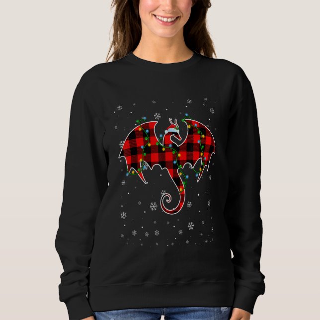 Dragon Santa Hat Cute Animals Julafton Ligh T Shirt (Framsida)