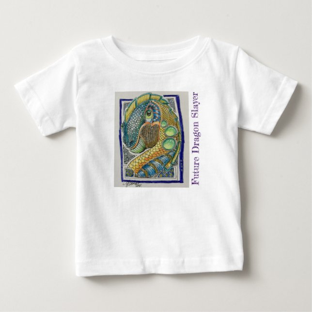 Dragon Sayer Baby Romper T Shirt (Framsida)
