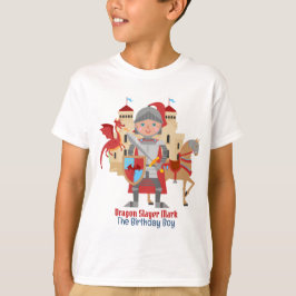 Dragon Sayer Knight Boy Födelsedagsfest T Shirt
