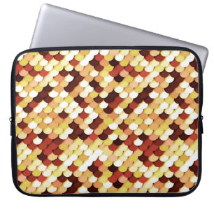 "Dragon Scales" - choklad, tan, rost och grädde Laptop Sleeve