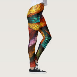 Dragon Scales Elegance: Snyggt Leggings with Mesm