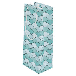 Dragon Scales, Fans, Waves, Seigaiha, Blue