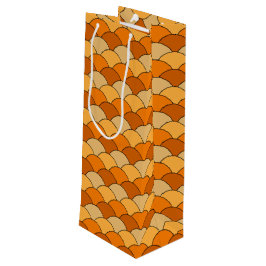 Dragon Scales, Fans, Waves, Seigaiha, Orange