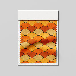 Dragon Scales, Fans, Waves, Seigaiha, Orange Tyg