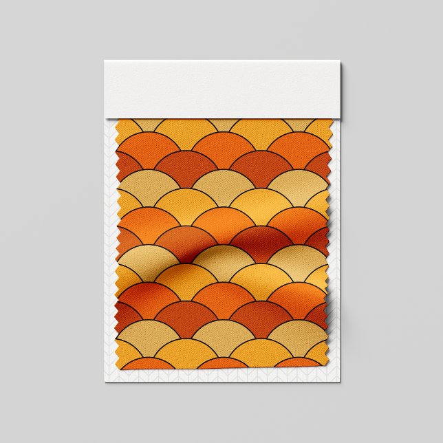 Dragon Scales, Fans, Waves, Seigaiha, Orange Tyg (Skapare uppladdad)