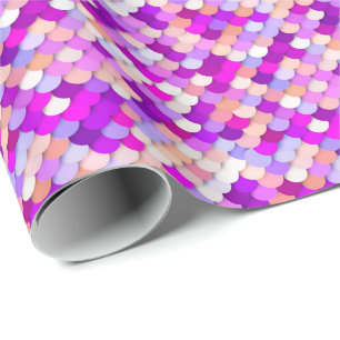 "Dragon Scales" - lila. shock rosa och persikor Presentpapper