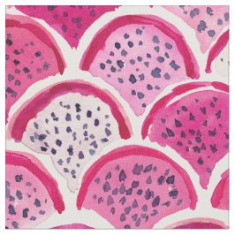 DRAGON SCALES Rosa Dragon Fruit Scallop Mönster Tyg
