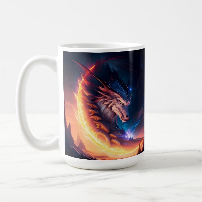 Dragon Scape Fire Natt Kaffemugg (Vänster)