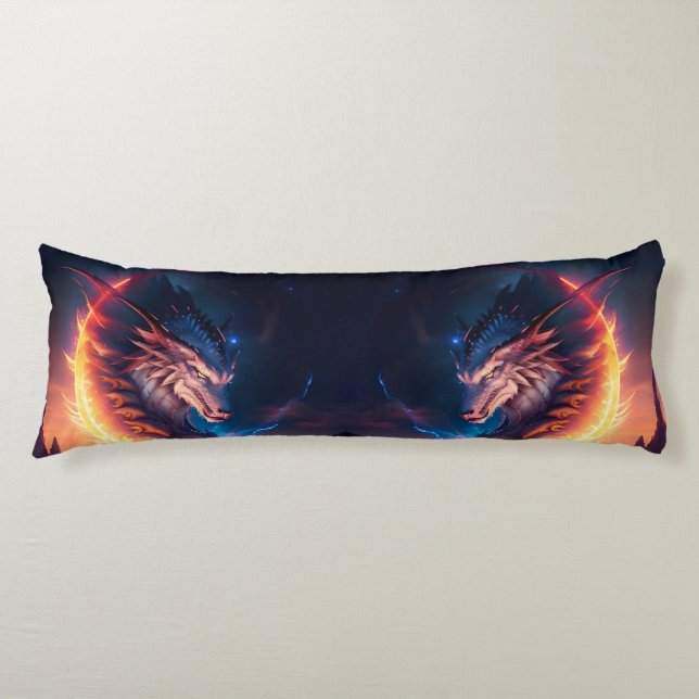 Dragon Scape Fire Natt Kroppskudde (Framsidan)
