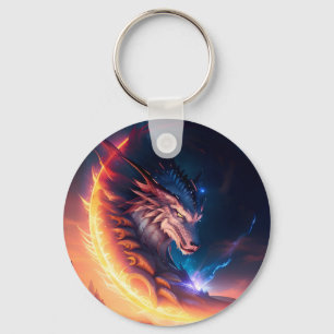 Dragon Scape Fire Natt Nyckelring